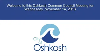 Oshkosh Common Council 11/14/18