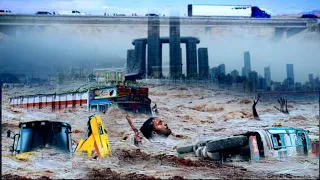 China River Overflow and Flood! Monster Flood Drown All China, God Turned China City Into China Sea
