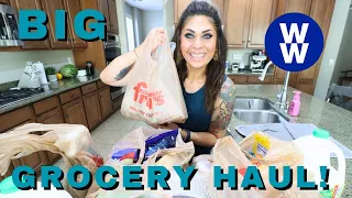 BIG WW GROCERY HAUL FOR WEIGHT LOSS - 2 STORES - POINTS INCLUDED - WEIGHT WATCHERS!