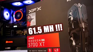 61.5 MH/s !!!!  XFX 5700 XT Raw II Bios Modding and Overclocking for Efficiency and Hashrate