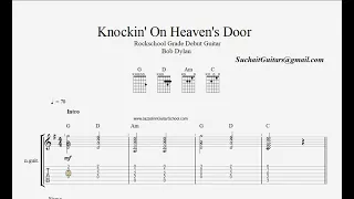 Knockin' On Heaven's Door (backing track)- Bob Dylan.  Rockschool acoustic guitar grade debut lesson