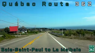 Québec Route 362 EB - Baie-Saint-Paul to La Malbaie