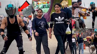 Wow Reactions Bodybuilder Skating In Public😱 || Girls Shocked😍🔥 Part-4th || Fitness Master Deepak