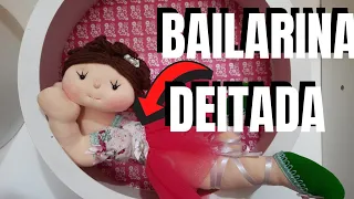 Bailarina deitada de pano