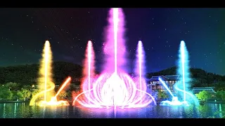 NO one in china  lotus astonishing music fountain with laser and water screen .
