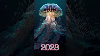 2023 jellyfish and 5000 bce jellyfish // mythical biology // time travel #shorts #viral 🥶