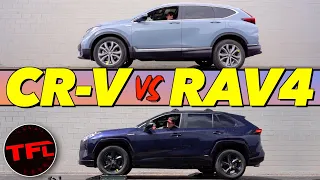 2020 Honda CR-V Hybrid vs. Toyota RAV4 Hybrid Slip Traction Test: One Is Clearly Better!