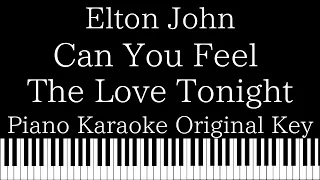 【Piano Karaoke Instrumental】Can You Feel The Love Tonight / Elton John【Original Key】
