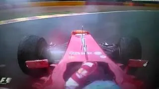 Fernando Alonso Spins Belgium 2013 Qualifying 3 (Spa-Francorchamps)