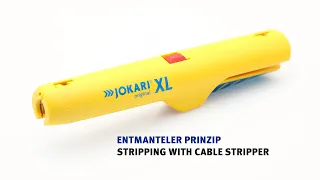 Use of Cable Stripper simply explained - the JOKARI Cable stripper principle