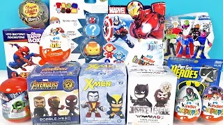 СУПЕРГЕРОИ MARVEL DC COMICS Mix! Сюрпризы МСТИТЕЛИ, ЛИГА СПРАВЕДЛИВОСТИ Kinder Surprise unboxing