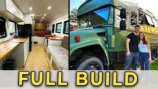 Full Skoolie Build | Off-Grid Tiny Home Timelapse