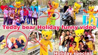 Teddy bear Holiday Special funny prank😂🤣 | one of the best funny reaction 😱  | #teddyboy #01team