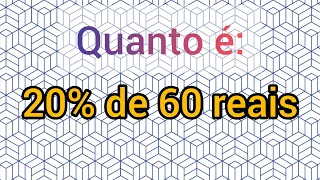 20% de 60 reais