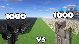 1000 Withers Vs 1000 Iron Golems | Minecraft |