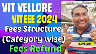 VIT fee structure 2024|VITEEE category wise fees|VITEEE cut off 2024|VIT phase 2 results|VIT cutoff