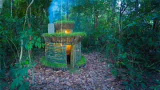 Girl Living Off Grid, Build The Most Beautiful Bamboo Villa in the Wild, Girl Solo Bushcraft