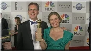 "Frozen" Directors Chris Buck and Jennifer Lee react to Golden Globe Win