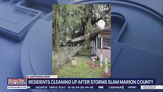 Residents cleaning up after storms slam Marion County