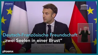 60 Jahre Élysée-Vertrag: Rede von Emmanuel Macron zur deutsch-französischen Freundschaft