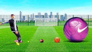 We Tested A Premier League Football vs. SMALLEST FOOTBALL