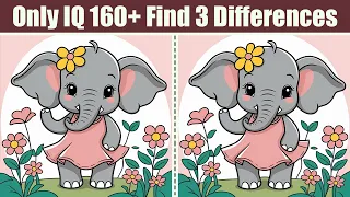 Spot The Difference : Only IQ 160+ Find 3 Differences | Find The Difference #215