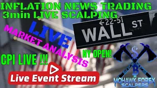 How to Trade CPI Inflation News with  US Market Analysis and Market Open Trading LIVE SCALPING!