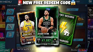 NEW LOCKER CODE TO GET FREE JAYSON TATUM AND ENERGY CHARGER FT ANTHONY DAVIS NBA 2K MOBILE...