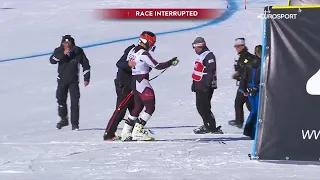 Elvis Opmanis horrible looking crash - Downhill 2023 Alpine World Championships