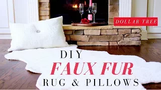 DIY Faux Fur Rug | Dollar Tree DIY Room Decor