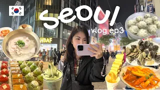 seoul vlog 🇰🇷 hongdae, lotte mart, myeongdong, michelin food, korean street food, OPS bakery EP3