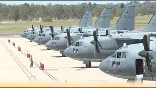 C-27J Spartan Mass Departure | RAAF Base Amberley