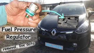 Renault Clio 0.9 TCE Fuel Pressure Regulator ( location , removal , how it works )