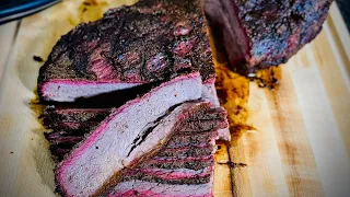 This brisket was done hot and fast on my Oklahoma Joe’s Bronco drum smoker