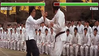 Bruce Lee vs. O'hara WITH HEALTHBARS | Enter the Dragon