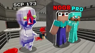 Minecraft NOOB vs PRO : NOOB AND PRO HIDE FROM SCP 173? Challenge 100% trolling Minecraft Animation