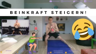 Lappen macht Sascha Huber 20 Min  LEG DAY Workout für Zuhause mit Kurzhanteln 💪🏼