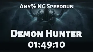 Diablo III: Reaper of Souls - Any% NG Demon Hunter Speedrun in 01:49:10