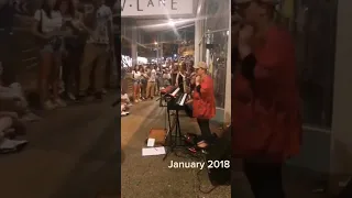 @tonesandi busking in 2018 before fame (#shorts)