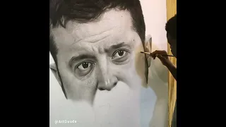 Drawing the Ukrainian president volodymir zelensky.