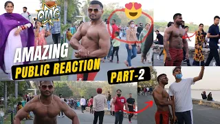 When Fitness Freak goes Shirtless in Public🇮🇳 | PART - 2 | [Must See Girls Reaction 💋]