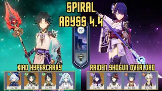 C0 Xiao Xianyun Hypercarry & C3 Raiden Shogun Overload | Spiral Abyss | Genshin Impact 4.4