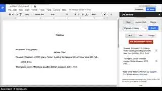 Creating a quick Annotated Bibliography