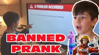 Kid Gets Permanently BANNED From Fortnite Prank By Daddy - Fortnite Trolling On Leland