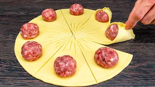 No one will guess how you cooked it! Quick appetizer with minced meat