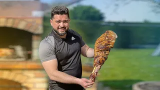 Lamb Leg Roasted on the coals