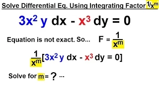 Differential Equation - 1st Order: Integrating Factor (13 of 14) Integrating Factor - 1/(x^m)