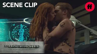 Shadowhunters | Season 2, Episode 19: Jace Pulls Clary in for a Kiss | Freeform