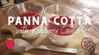 PANNA COTTA with RASPBERRY COULIS  | Easy Dessert Recipe