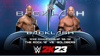 Goldberg vs. The Rock | WWE Championship Match | Backlash 2003 | WWE 2K23 Full Match Gameplay